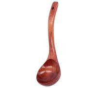 FTVOGUE Wooden Spoon Wood Soup Spoon for Non Stick Cookware Long Handle Wood Ladle in Natural for Stirring Mixing Serving Soup Porridge Sauce in Home Kitchen (24)
