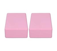 FTVOGUE Yoga Blocks 2 Pack Pink Foam Yoga Block 15 X 22.5 X 7.5cm Non Slip Surface Soft Support for Pilates Meditation Stretching Home Studio Travel Users