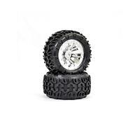 FTX Carnage Mounted Wheel/Tyre Complete Pair - Chrome - FTX6310C