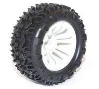 FTX Carnage Mounted Wheel/Tyre Complete Pair - White