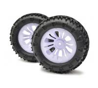 FTX Carnage Mounted Wheel/Tyre Complete Pair - White