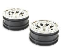 FTX Outback 3 Treka Chrome Wheels 1/10 Scale Trail Crawler Pair FTX10063