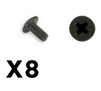 FTX OUTBACK MINI 3.0 BUTTON HEAD METRIC HEX SCREW 2X4 (8PC) FTX8920
