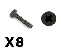 FTX Outback Mini 3.0 Round Head Self Tapping Screw 1.4x6mm Pack of 8 FTX8919