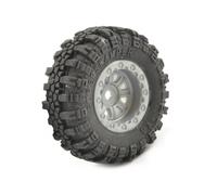 FTX Outback Mini Swamper Tyre and Wheel Set Grey 1/24 Scale 4pc FTX8859G