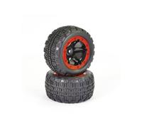 FTX Tracer Truggy Wheel and Tyre Complete Pair 1/16 Scale Red FTX9765R