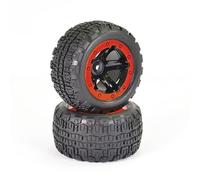FTX Tracer Truggy Wheel and Tyre Complete Pair, Red