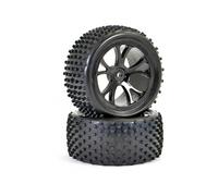 FTX Vantage 1/10 Rear Buggy Tyre Mounted on Wheels Black Pair FTX6301B