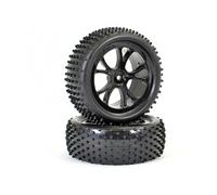 FTX Vantage Front Buggy Tyre Mounted On Wheels Black 1/10 12mm Hex FTX6300B