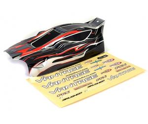 FTX Vantage Printed EP Buggy Bodyshell 1/10 Scale Black Red FTX6288