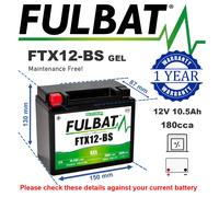 Fulbat Gel Battery - FTX12-Bs