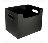FTYEBDNC Bookshelf Storage Box, Office Desktop Plastic Organiser for Stationery Files/Black/L32 * W24 * H25Cm