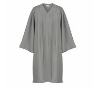 FtyFty Matte Graduation Gown Unisex Adult Academic Outfit Choir Robe, Grey, 48Plus