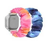 FTYQUEE 2 Pack Elastic Scrunchie Strap Compatible with Gizmo Watch 3 2 1, Gabb Watch 3 2 1, SyncUP Kids Watch, 20mm, Quick Release, Replacement Wristband for Kids Boys Girls