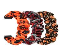 FTYQUEE 3 Pack Elastic Scrunchie Strap Compatible with 16mm 18mm 19mm 20mm 22mm Watch Strap Quick Release Replacement Wristband for Men Women