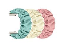 FTYQUEE 3 Pack Elastic Scrunchie Strap Compatible with 16mm 18mm 19mm 20mm 22mm Watch Strap Quick Release Replacement Wristband for Men Women