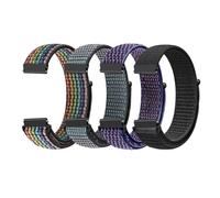 FTYQUEE 4 Pack Nylon Watch Strap Compatible with 16mm 18mm 19mm 20mm 22mm Watch Strap Quick Release Replacement Wristband, Adjustable Stretchy Straps Fabric Bands for Men Women