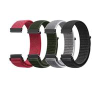 FTYQUEE 4 Pack Nylon Watch Strap Compatible with 16mm 18mm 19mm 20mm 22mm Watch Strap Quick Release Replacement Wristband, Adjustable Stretchy Straps Fabric Bands for Men Women