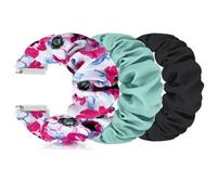 FTYQUEE Scrunchies Watch Bands Compatible with Quick Release Replacement Wristbands 16mm 18mm 19mm 20mm 22mm Elastic Fabric Bands for Men Women