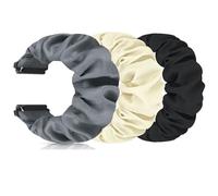 FTYQUEE Scrunchies Watch Bands Compatible with Quick Release Replacement Wristbands 16mm 18mm 19mm 20mm 22mm Elastic Fabric Bands for Men Women
