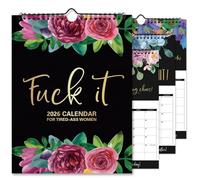 Fu-ck It Calendar 2026 for Tired Women, Funny Humor Hanging Month Calendar, Wall Calendars for Women, 12 Months January to December for Office School Home Art Gag Humor