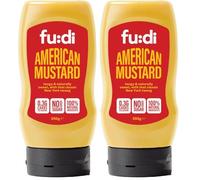 fu:di American Mustard - Naturally Sweet, Tangy and Clean Ingredients - No Added Sugar, No Seed Oils, Keto, Low Carb (350g) (Pack of 2)