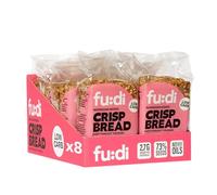 fu:di - Norwegian Crispbread - Everything But The Bagel, 144g x 8 Packs, Keto Crackers, Savoury Biscuits, with Sesame, Sunflower & Pumpkin Seeds, High Fibre