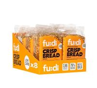 fu:di Norwegian Seeded Crispbread, Original, 8 Pack x 144g | Low Carb, High Fibre, Source of Protein, No Added Sugar, No Seed Oils - Seeded Crispbreads, Keto Crackers