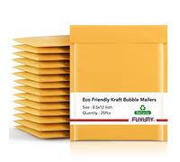 Fu Global 8.5x12 Inches Kraft Bubble Mailers Padded Envelopes #2 Pack of 25