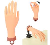 FU SHEN Practice Hand Acrylic Nail Mannequin Practical Bendable False Nail Practice Flexible False Hand Manicure Practical Hands Fingernails False Nails False Nails