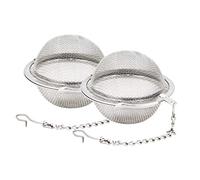 Fu Store 2pcs Stainless Steel Mesh Tea Ball 2.1 Inch Tea Strainers Teas Infuser Strainer Filters for Teas