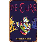 Fuagziha The Cure Poster Rock Band Tin Sign Metal Signs Vintage Style Wall Decor Metal Poster 8x12 Inch