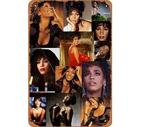 Fuagziha Whitney Houston Poster Tin Sign Vintage Style Metal Sign for Wall Decoration 8x12 Inch