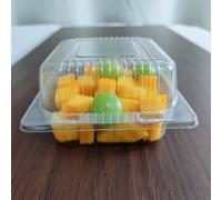 FUailiYY 100 pc that can be closed cupcake container;clear hinged plastic containes, thicken Clear Plastic Cake Slice Containers, Clamshell Takeout Tray Salad Cups