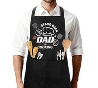 fuakUip Dad Gifts,Fathers Day Gift,Daddy Gifts from Daughter Son,Dad Aprons for Cooking,Ideas Daddy to Be Christmas Birthday Gift,Funny Black Waterproof BBQ Apron with Pockets,Chef Presents for Men
