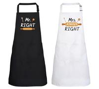 fuakUip His and Hers Gifts for Couples,Mr and Mrs Gifts,Valentines Gift for Him and Her,Couples Aprons,Engagement Gift,Wedding Presents for Bride and Groom,Mens Womens Chef Aprons for Cooking