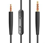 FUANA 1.4m Audio Cable for Bose QC25 for QC35 II QC45 NC700 Y45 Y50, Oxygen-Free Copper Headphone Wire with Mic(black)