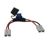 FUANA 1pc 30cm 8AWG Power Cable with 50A MAXI Fuse for Anderson Style Connectors, Black + Red Electric Tester Sensor Receiver