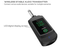 FUANA 2.4G Wireless XLR Transmitter and Receiver for Electric Guitar, Bass, Audio Mixer - 30-50m Range, 20CH, 20Hz-20kHz Frequency Response Earphone Cable