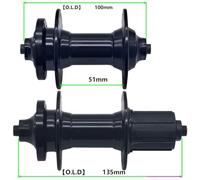 FUANA 2 Bearings Bike Hub for 32 Spoke Disc Brake, 8-10 Speed Compatible, Quick Release 5mm Axle 100/135mm, Aluminum Alloy Stainless Steel Bike Repair Kit