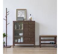 FUANA 2 Pack Ginkgo Leaf Drawer Pulls for Cabinets, Bronze Zinc Alloy Handle with Artistic Design, Single Hole Installation for Furniture, Wardrobes, Bookshelves Door Lock