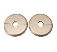 FUANA 2 Pack Slide Over Radiator Pipe Cover Collar 2.7" Diameter 15mm Hole, Plastic Trim Ring for Water Gas Drain Pipes, Silver(gold)