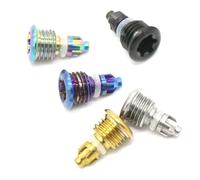 FUANA 2 pcs Bike Brake Lever Bleed Screws with O-Ring for MT2 MT4 MT5 MT7 MT8 Alloy Bicycle Bolts - Black/Gold/Rainbow/Blue Bike Repair Kit