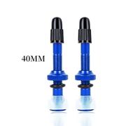 FUANA 2 PCS Bike Tubeless Tire Valve Stems 40mm Aluminum Alloy for Presta Valve for Mountain and Road Bike Rims Bike Repair Kit