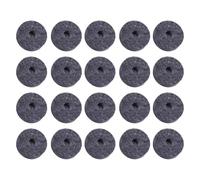 FUANA 20 Pcs Cymbal Felt Washers for Drum Crash Cymbals Clutch, 40mm Outer Diameter, 10mm Inner Diameter, 0.6in Height, Gray Grey
