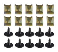 FUANA 20x U Shape Clips Hex Nut Bolt Screws Set Car Chassis Sheet- Metal Speed Fasteners- Car Accessories For BMW- E21 E30 E36 E46 E90 Automotive Exterior Accessories