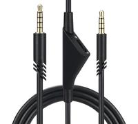 FUANA 2M Audio Cable for Logitech ASTRO A10 A30 A40 with Mute Volume Control, for Headset Replacement, Copper Wire, Black Gray Earphone Cable