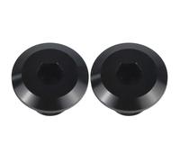 FUANA 2Pcs Front Wheel Axle Lock Nuts 6061 Aluminum Alloy for Surron Light Bee, Black/Golden, 15mm Outer Screw, 10mm Inner Hole, 19mm Height Bike Repair Kit