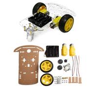 FUANA 2WD Smart Robot Car Chassis Kit with Speed Encoder and Battery Box for Arduino 2 Motor for Educational DIY Projects for 3V-6V Power Supply Electric Tester Sensor Receiver