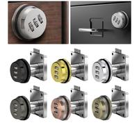 FUANA 3 Digit Digital Password Lock for Mailbox, Zinc Alloy Security Code Lock with Thickened Black Bolt, for 000 Default Door Lock